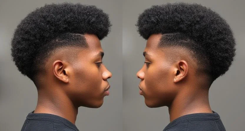 Low Taper Fade with Afro