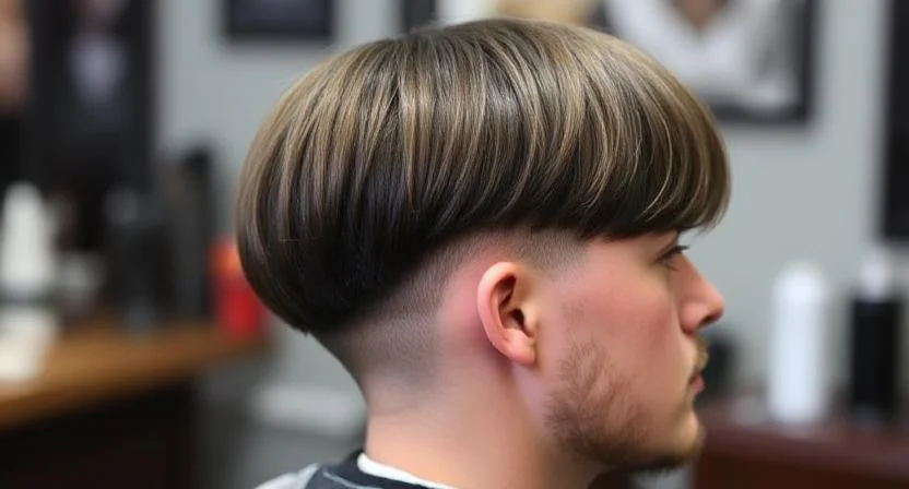 Low Taper Fade with Bowl Cut 