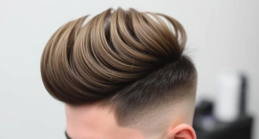 Low Taper Fade with Brushed-Up Hair