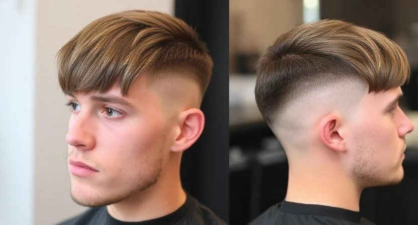 Low Taper Fade with Caesar Cut