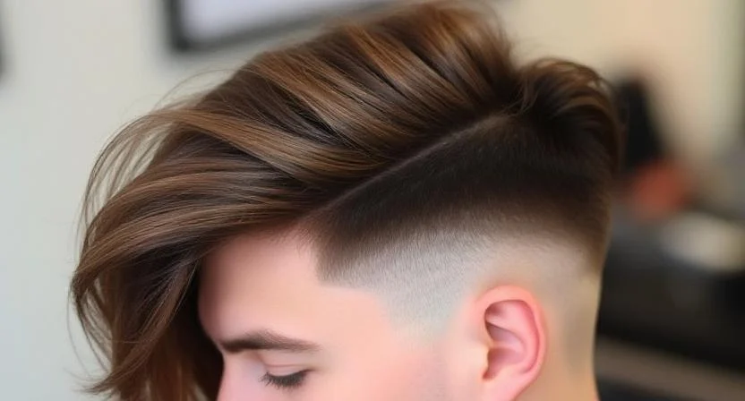 Low Taper Fade with Long Hair