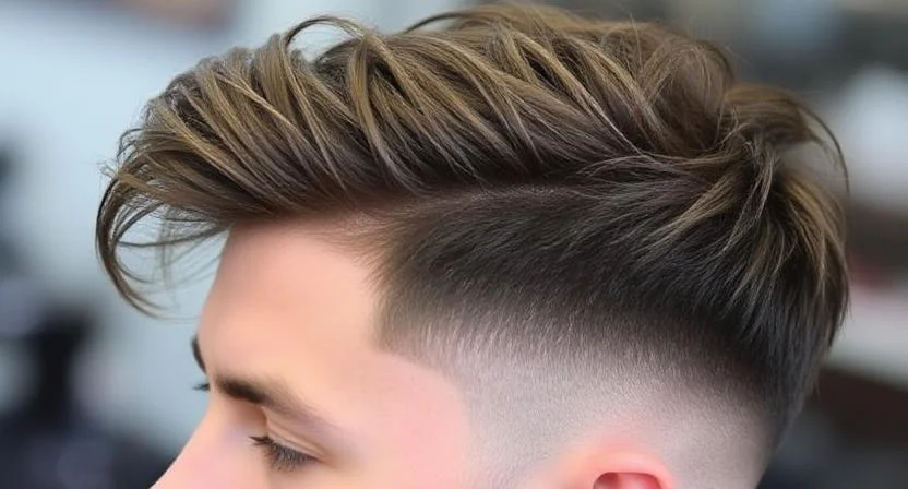 Low Taper Fade with Messy Hair