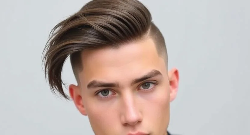 Low Taper Fade with Middle Part