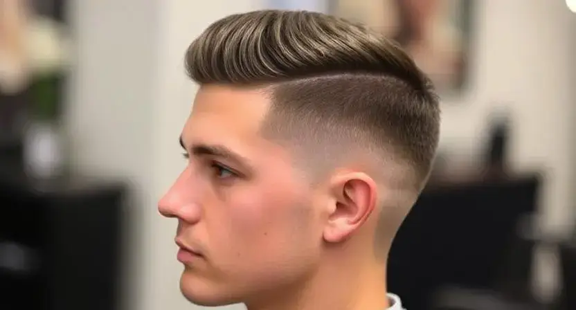 Low Taper Fade with Side Part