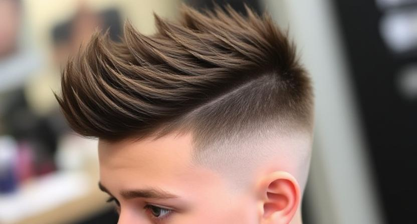 Low Taper Fade with Spiky Hair