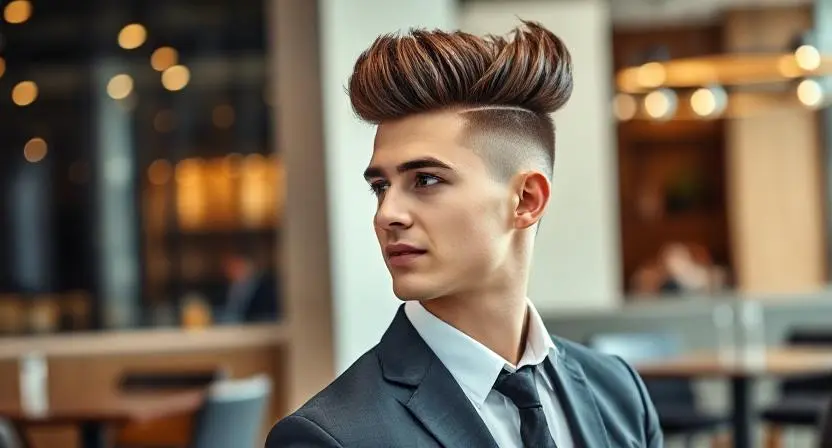 Short Pompadour Professional Haircuts for Men