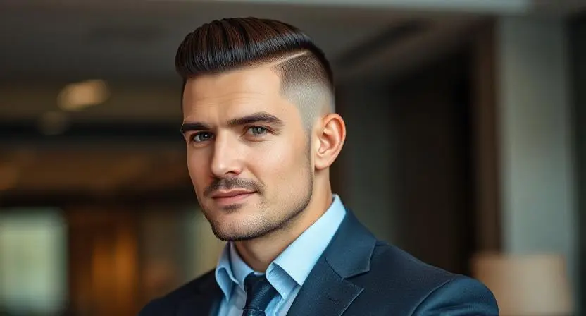 Slicked Back Undercut Professional Haircuts for Men