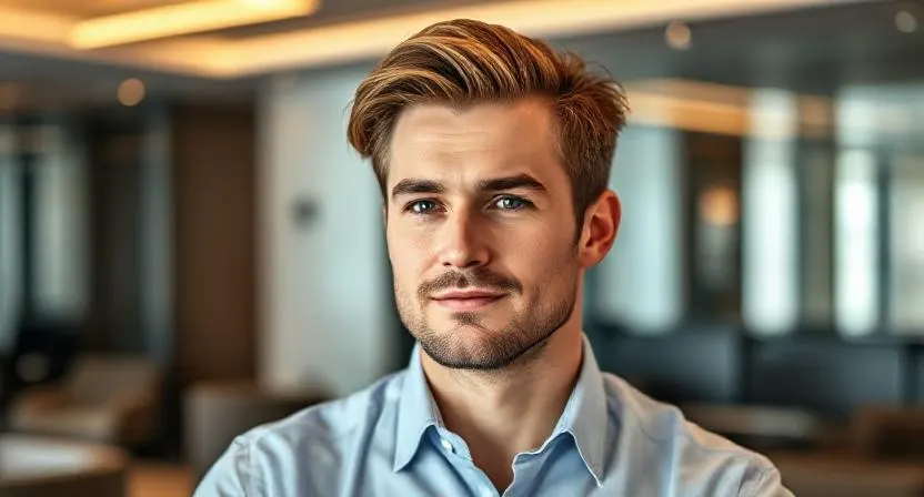 Soft Side Swept Hair Professional Haircuts for Men