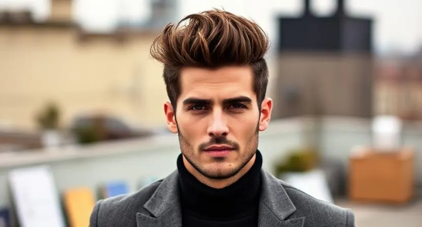 Short Pompadour Professional Haircuts for Men