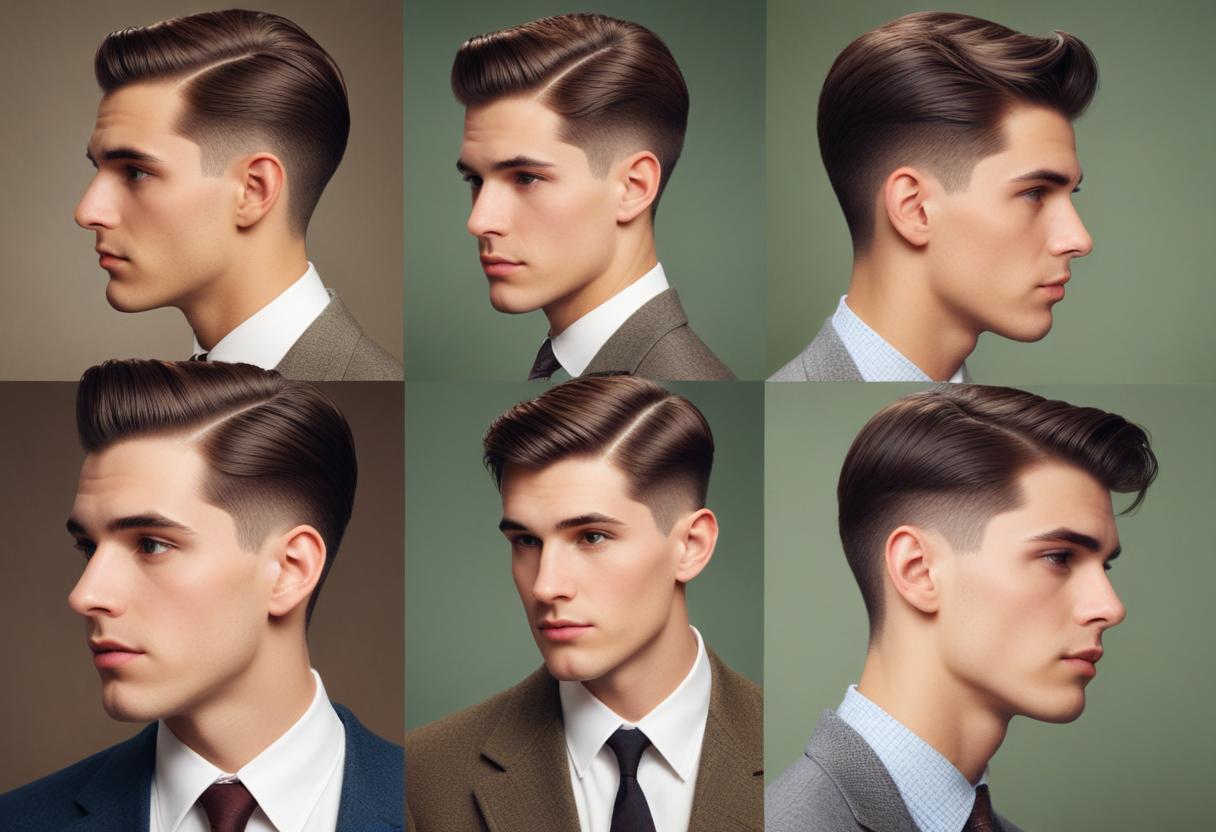 Modern ivy league haircut variations with different styling options