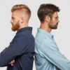 Side by side comparison of different fade and taper haircut styles showing low fade vs high fade variations