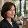 Woman with a chin-length bob and soft side-swept bangs