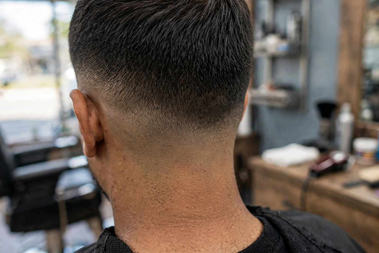 Tapered, blocked and rounded neckline options for a low taper fade